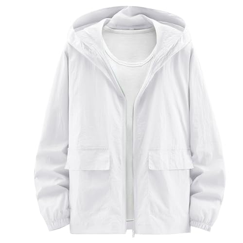 Mens Full Zip Hoodie Plus Size Plain Hooded Jacket Casual Shirt Long Sleeve Men Fashion Tops with Pocket3