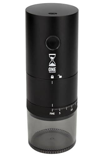 ONE SECOND 【カンタン粗さ調整】 電動コーヒーミル 39段階 臼式 自動停止...