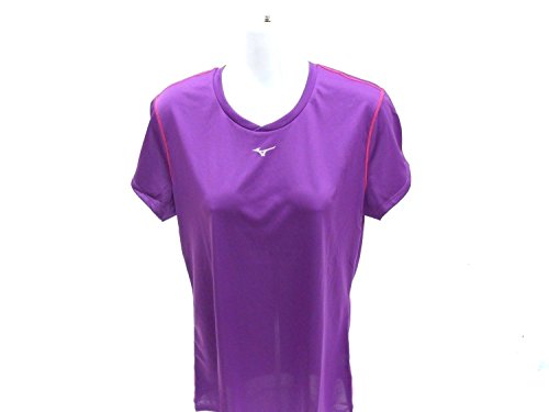 T-Shirt Mizuno DryLite Rider de course pour femme, haut de sport technique noir en taille M
