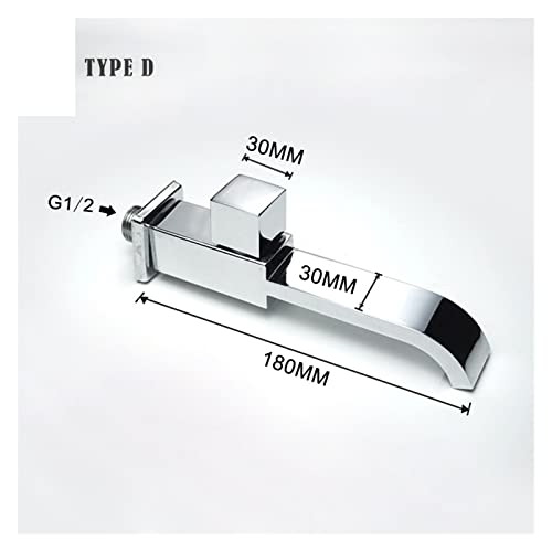 Robinet d'eau froide simple cascade en laiton finition chrome pour vasque - 7