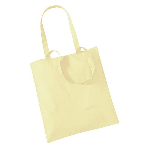 Image of Westford Mill Promo Bag For Life - 10 Litres (Pack of 2) (One Size) (Pastel Lemon)
