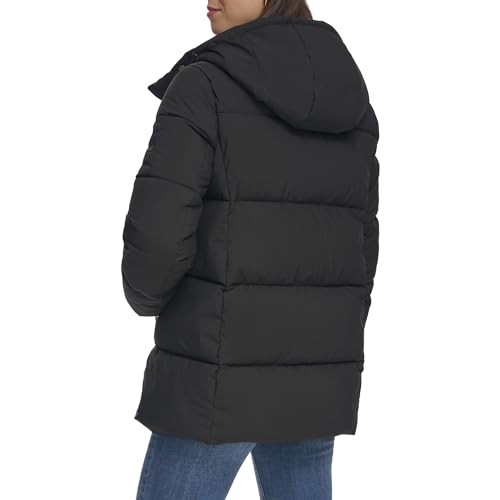 Tommy Hilfiger Women's Cold Weather Puffer Asymmetrical Puffer Coat4