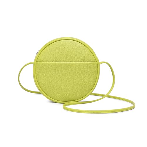 Image of Circle Crossbody Bag for Women NYLON Circle Purse with Zipper Adjustable Knot Shoulder Straps