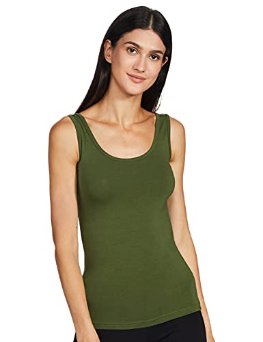 Image of Longies Women's Sleeveless Camisole (LWSLTPO2V001 Coffee & Green11 M)
