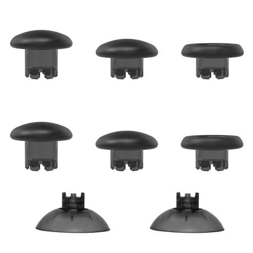 Image of Interchangeable Thumbsticks for PS4 /PS5 /PS5 Edge Controllers - Swap Thumb Sticks Joysticks Replacement for Xbox One /Xbox One X Series Controllers (Black)