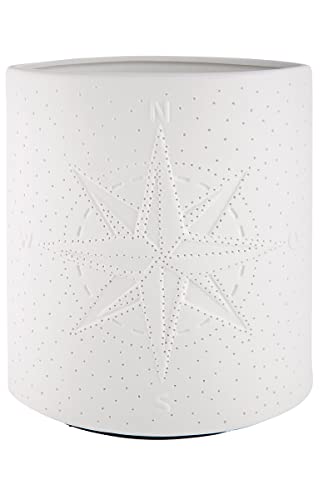 Preisvergleich Produktbild GILDE Lampen, Tischlampen, Porzellan, weiß, Höhe 20 cm, 32286