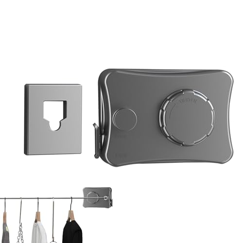 Corde à linge rétractable murale sans perforation pour grands draps