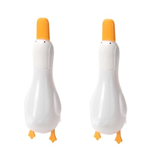 Tibemi 排水溝クリーナー ヘアキャッチャー 2個セット 多機能 アヒル型 浴室掃除グッズ シャワー排水口掃除グッズ ABS素材 省スペース設計 かわいいデザイン ホワイト