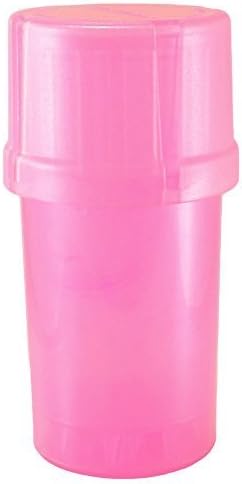 MedTainer Storage Container w/ Built-In Grinder - Transparent Pink by Medtainer