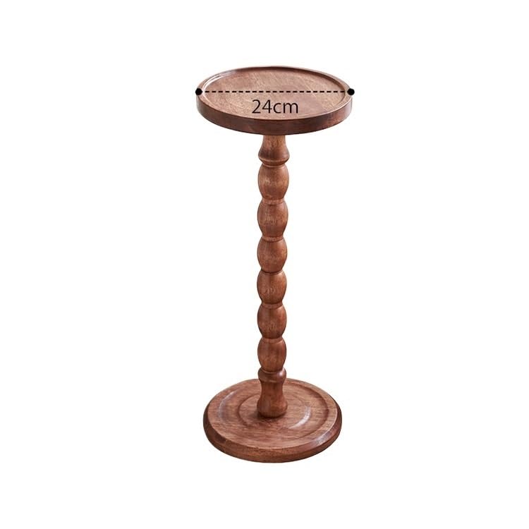 Mesa auxiliar vintage con estante de almacenamiento móvil y soporte para candelabro