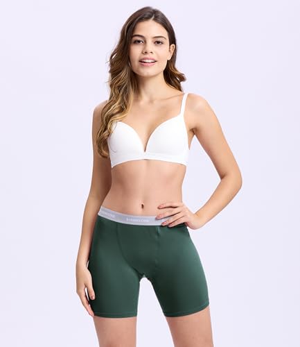 BAMBOO COOL Womens Boxer Briefs Boy Shorts Underwear Soft Stretch Panties for Women, 5-Pack2