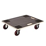 Move-It Dolly Trolley Heavy-Duty 320kg Load Capacity, 59x49cm Flat Platform Cart for Moving Appliances Furniture Equipment - Black