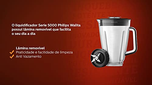 Liquidificador Philips Walita Série 5000 Vermelho, 110V - RI2240/41