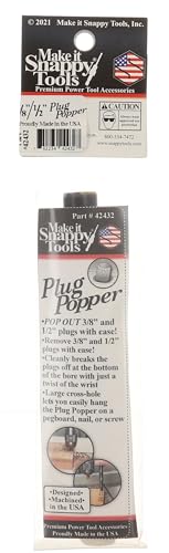 Image of Snappy Tools Plug Popper - Easily Remove 3 /8 inch and 1 /2 inch Wood Plugs