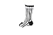 Maccabi Official Pair Juventus FC Vertical Stripes Socks With Logo, Size 9-13