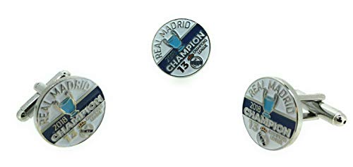 Gemelolandia | Pack Completo de Pin y Gemelos para camisa Real Madrid...