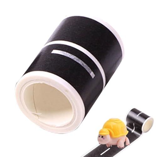 Jowxsx Straßen Klebeband Für Kinder Spielen Road Tape Autobahn Eisenbahn Straßen Klebeband Schwarzes Straßenband, Für Spielen Und Lernen, Kunst, DIY Handwerk Aufkleber Klebebänder