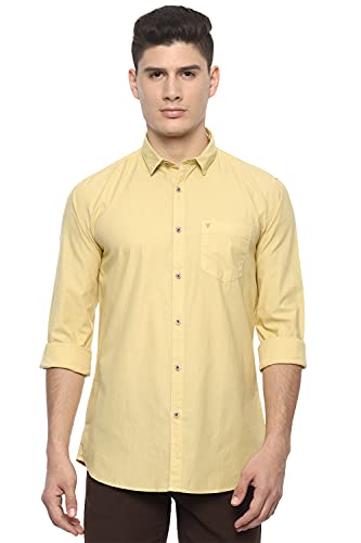 Image of Van Heusen Men's Cotton Slim Fit Solid Casual Shirt