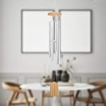 Wind Chimes Outside,Wood Wind Chimes Outdoor Deep Tone with 6 Aluminum Tubes Chimes, Gifts for Housewarming, Mother Day, Christmas, Outdoor Decor for Patio, Garden, Yard, Home