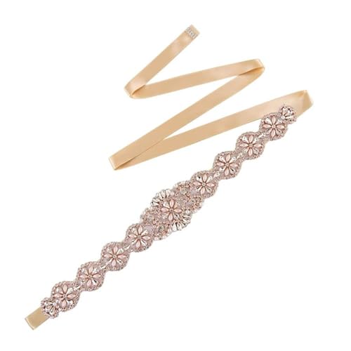 Women Bridal Wedding Belts Bride Rhinestone Formal Prom Party Dress Decoration Ribbon Belts