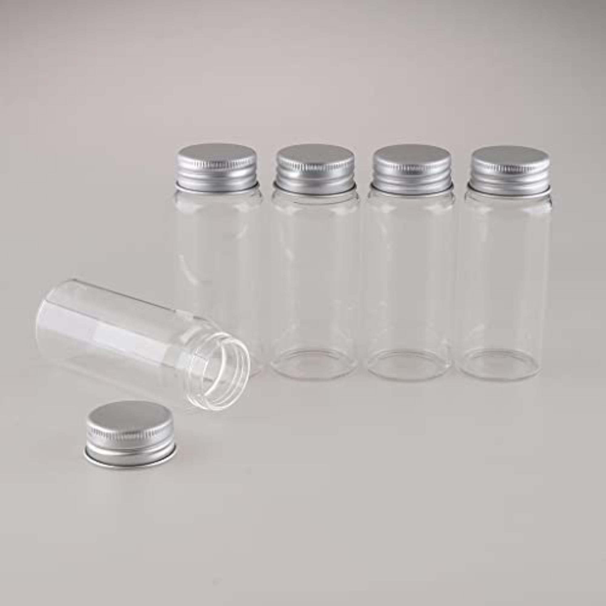 3X5Pcs Refillable Glass Makeup Bottles Cosmetic Pills Storage Containers