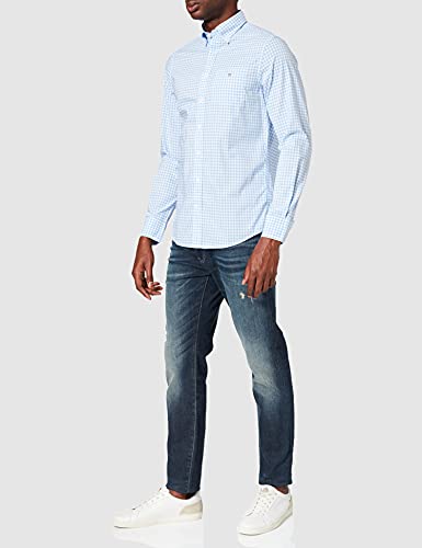 GANT Men's REG Broadcloth Gingham BD, Capri Blue, M