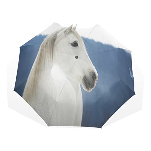 Parapluie cheval blanc ultra-léger et résistant pour l'hiver