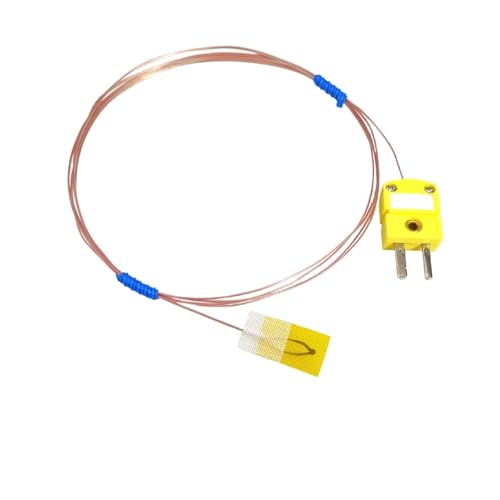AIRUIXI Capteur de température Sensor de termopar de Superficie Tipo K/J/T, Cinta Adhesiva, sonda de Temperatura, diseño de película Delgada(K-1m)