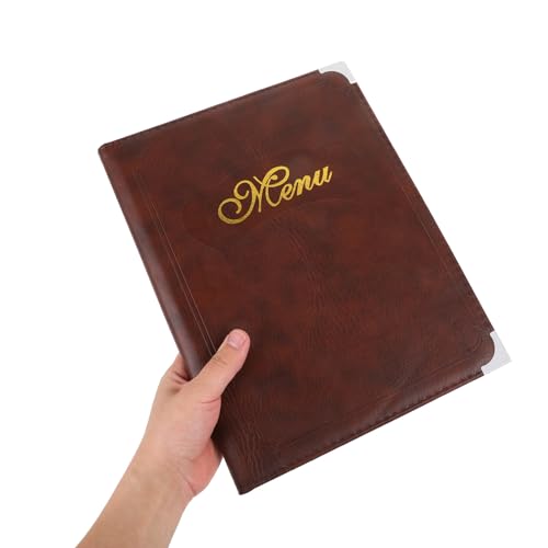 Couvertures de menu A4 Cabilock anti-tache en faux cuir - 5