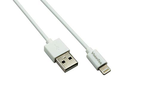 VisionTek Lightning to USB 1 Meter MFI Cable, White - 900862