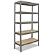 shelfplaza® 200x110x30cm PRO Étagère charge lourde gris/etagere metal 5 plateaux/capacité d' étagere métallique 200kg / meuble etagere rangement garage/etageres rangement atelier