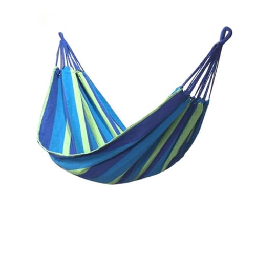 NOLITOY Hamaca de Lona Doblemente Gruesa para Camping y Exteriores Tamaño 280X150 CM Color Azul con Dos Cuerdas de Sujeción y Bolsa de Transporte Adecuado para Senderismo y Relax al