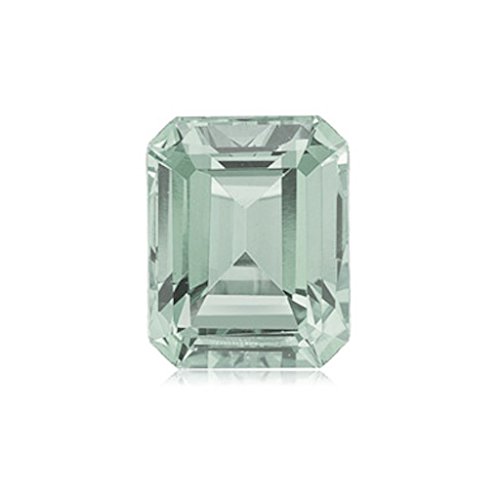 Jaz77 - Natural Green Amethyst Prasiolite AAA Emerald Cut 12x10 mm (1 pc) Brilliant Cut Loose Gemstone