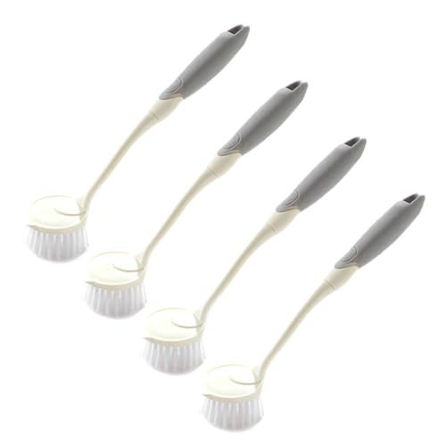 GOOHOCHY Practical Pot Dish Long Handle Brush Stovetop Cleaner for Kitchen 4pcs