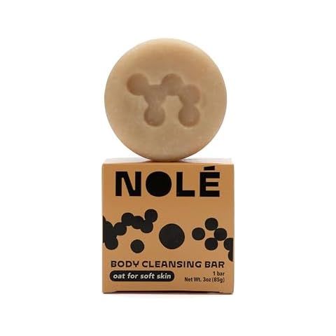 NOLE CARE Body Wash Oatmeal - PH Balanced Cleansing Bar for Soft Skin with Sweet Almond Oil & Batana Oil - Compostable & Vegan, 3 oz Cover