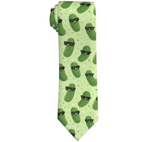 DEKIFNHG Funny Pickle MenS Tie Funny Casual Neckties For Men Holiday Season Party Gifts