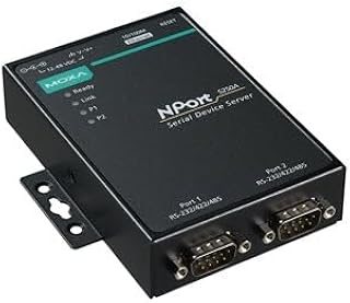 MOXA NPort 5250A - 2 Ports Device Server, 10/100M Ethernet, RS-232/422/485, DB9 Male, 15KV ESD, 0.5KV Serial Surge, 12~48VDC, 0~60°C