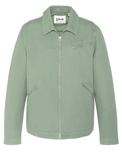 Blouson work canvas Schott en toile premium : finitions et coupe haute qualité