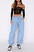 DISCIPBUSH Cargo Pants Women Baggy - Parachute Pants for Women, Rave Y2K Festival Outfits Dust Blue S