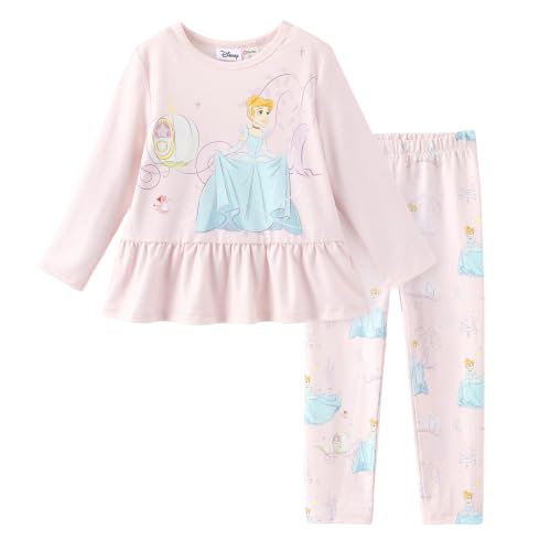 Image of Disney Toddler Girls Clothes Long Sleeve Shirt Leggings 2pcs Outfits Set | Officially Licensed丨Toddler Disney Outfit丨2-Piece Set丨Soft Feel丨Comfy Fit丨Bright Colors丨Lightweight丨Gift-Ready