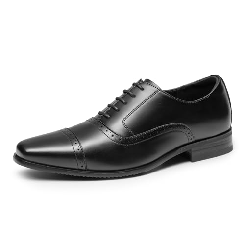 Bruno Marc Men Classic Oxford Shoes and Business Lace Up Shoes, with Comfortable Fashion and Waterproof Shoes,Size 9.5,Black,BMUMOX2506