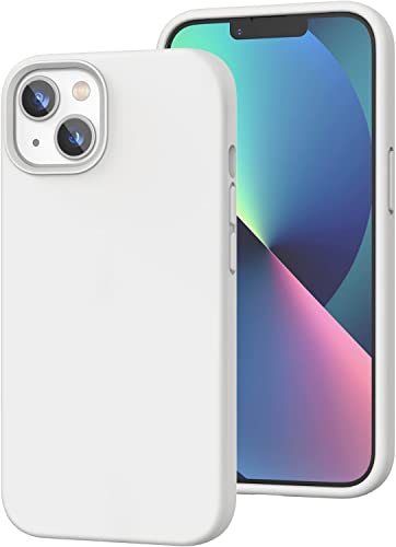 Image of MIDOS Back Cover Compatible with iPhone 13 Liquid Silicone Case Full Protection Shock Proof Back Cover for iPhone 13 (White)