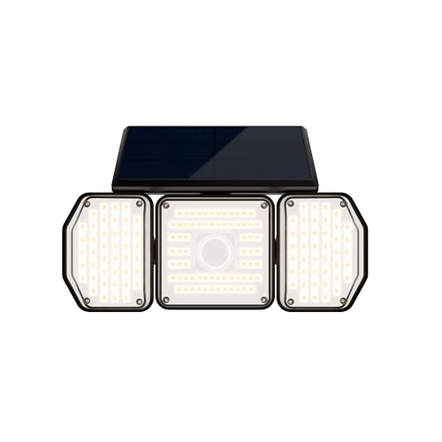 Image of Dylect Eco Solar Security Light Outdoor for 12Hr Runtime, 3 x Movable Panel, Ultra Bright with Advanced Motion Sensor, IP64 Waterproof, Solar Light for Shop, Garden, Home, Parking (Warm + Cool White)