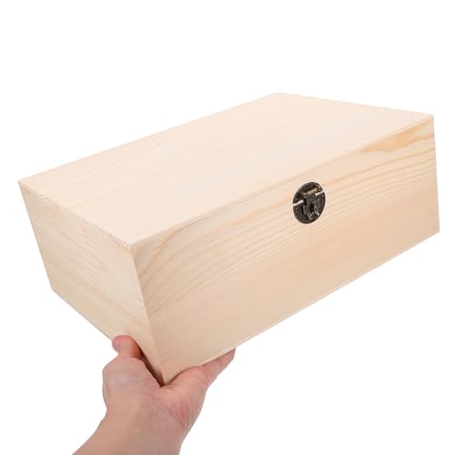 Boîte à bijoux rétro en bois avec fermoir pour éviter la poussière