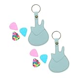 ULDIGI ギターピック 収納ケース ギターピックバッグ ポータブル ストレージ 素材 耐久性 アコースティック キーホルダー付き