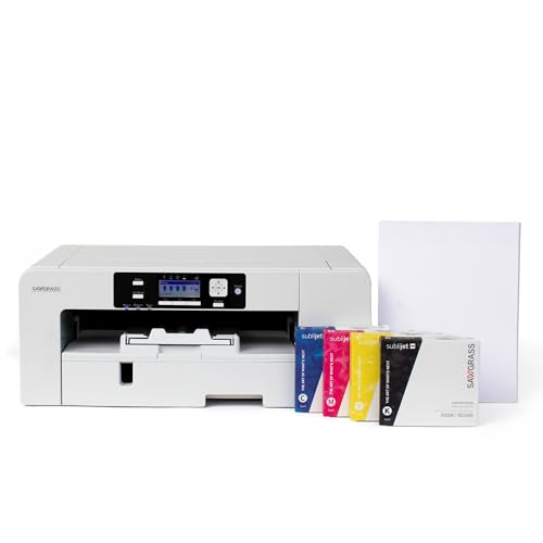 Sawgrass SG1000 Sublimation Printer Bundle | Includes Professional Dye-Sublimation Printer, Standard Size SubliJet UHD Inks & TruePix Sublimation Paper | Wi-Fi Connectivity | Create Custom Designs