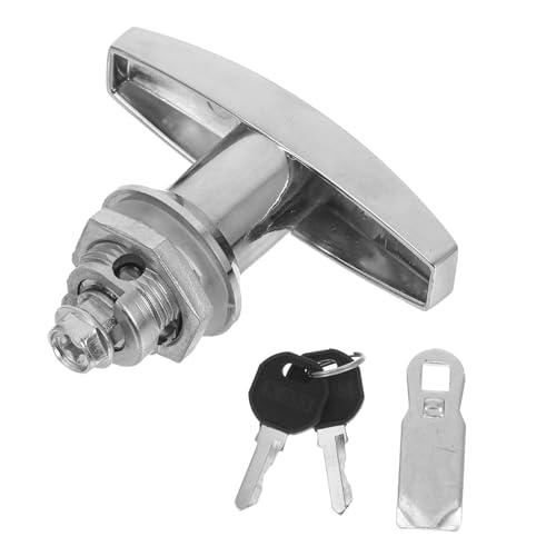 FIXOSHEE キャビネット用高耐久亜合形ハンドル錠 鍵付きファイルキャビネットロック 多用途機器扉対応 滑らかな操作性と堅牢なロックコアで