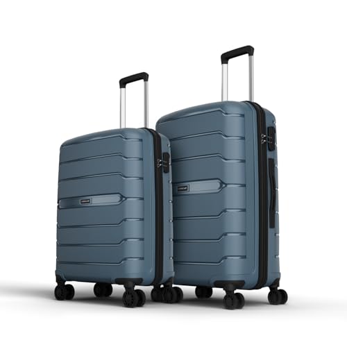 Image of Aristocrat Liberty Set of 2 (Cabin+Medium) Trolley Bags, Spanish Blue