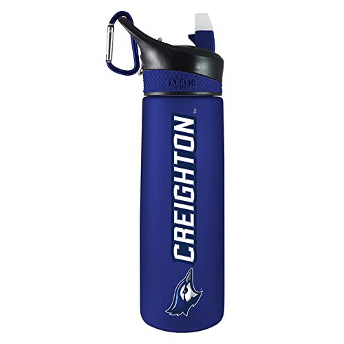 Creighton University Tritan Plastic Frosted Sport Water Bottle, Design-1 - Blue