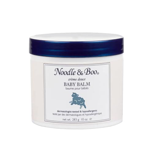 Noodle & Boo Baby Balm for Face and Body, Hypoallergenic and Natural Baby Skin Care with Organic Calendula for Sensitive Skin, Pediatrician and Dermatologist-Tested, 10 Oz